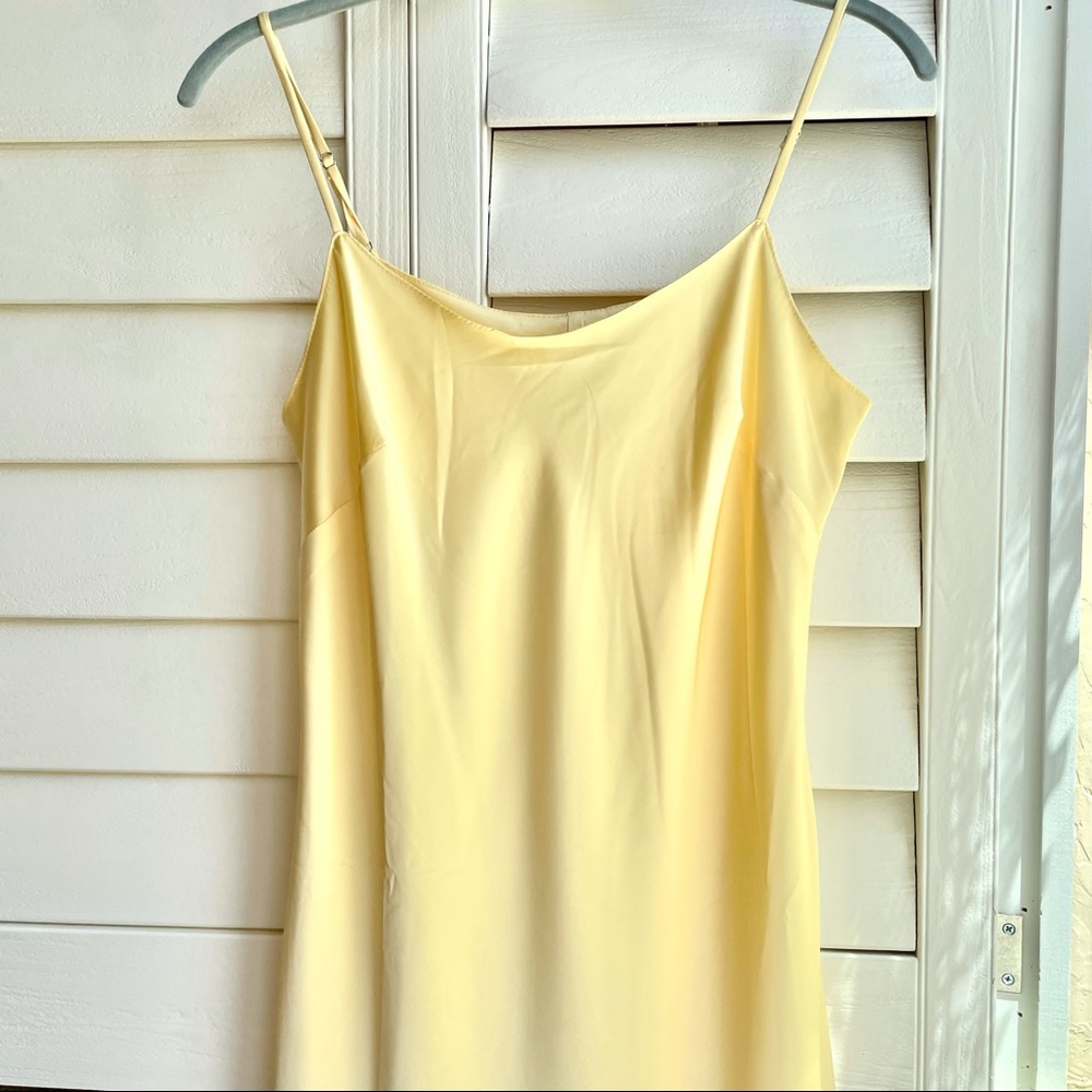 Calvin Klein yellow slip dress